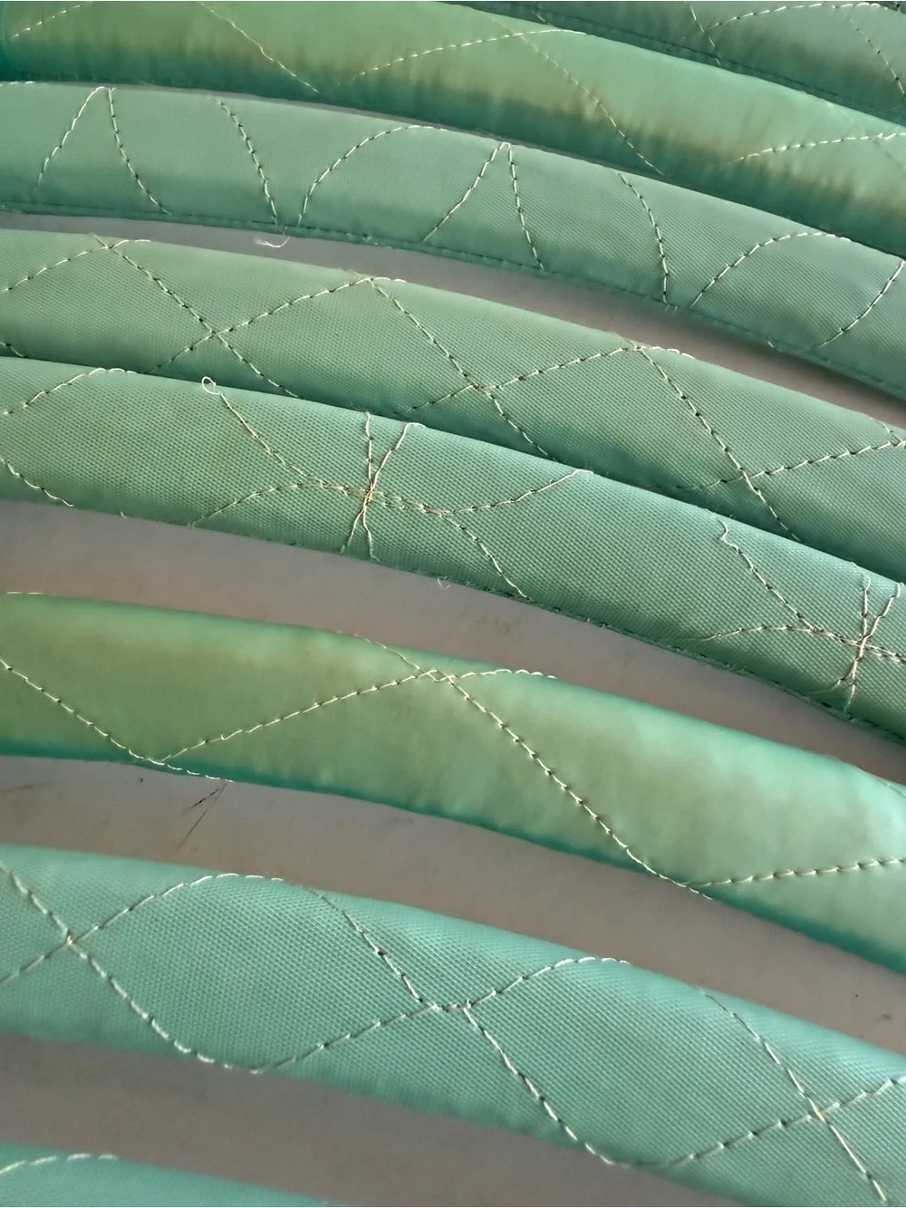 Vintage Padded Mint Green Clothing Hangers